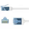 Wentronic Goobay Ultra elastīgs CAT 6A tīkla kabelis Slim U/UTP balts - īpaši īsi savienotāji, 0,5 m 74299