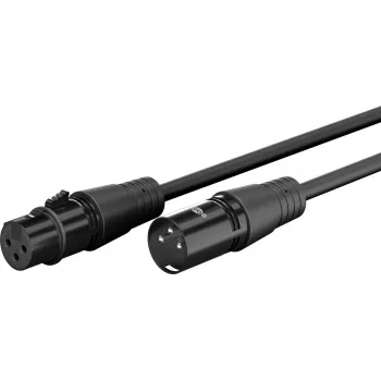 WENTRONIC Goobay XLR kabelis 15 m – balansēts mikrofona kabelis, XLR 3-pin male to female, skābekļa brīvais varš, spirālveida ekranējums, melns 80359