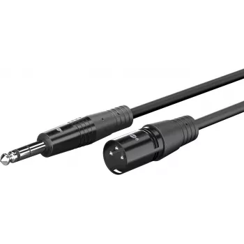 Wentronic Goobay XLR uz 6,35 mm Jack audio kabelis 2 m melns 80050