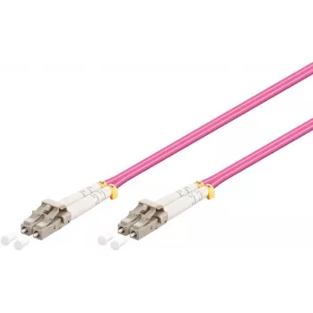 Wentronic LC-LC OM4 Duplex daudzmodu optiskās šķiedras savienojuma kabelis, 50/125µm, LSZH, rozā 95940