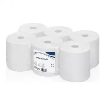 WEPA Super Soft 2-kārtu augsti balts papīra dvieļu rullis, 140 m, 198 mm, vafeļu iespiedums, 100% celuloze, 1 rullis (317140)