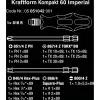 Wera 17 gabalu Kraftform Kompakt 60 uzgaļu komplekts, spraugu, Phillips, Pozidriv, TORX BO 05051042001