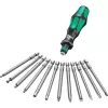 Wera 17 gabalu Kraftform Kompakt 60 uzgaļu komplekts, spraugu, Phillips, Pozidriv, TORX BO 05051042001