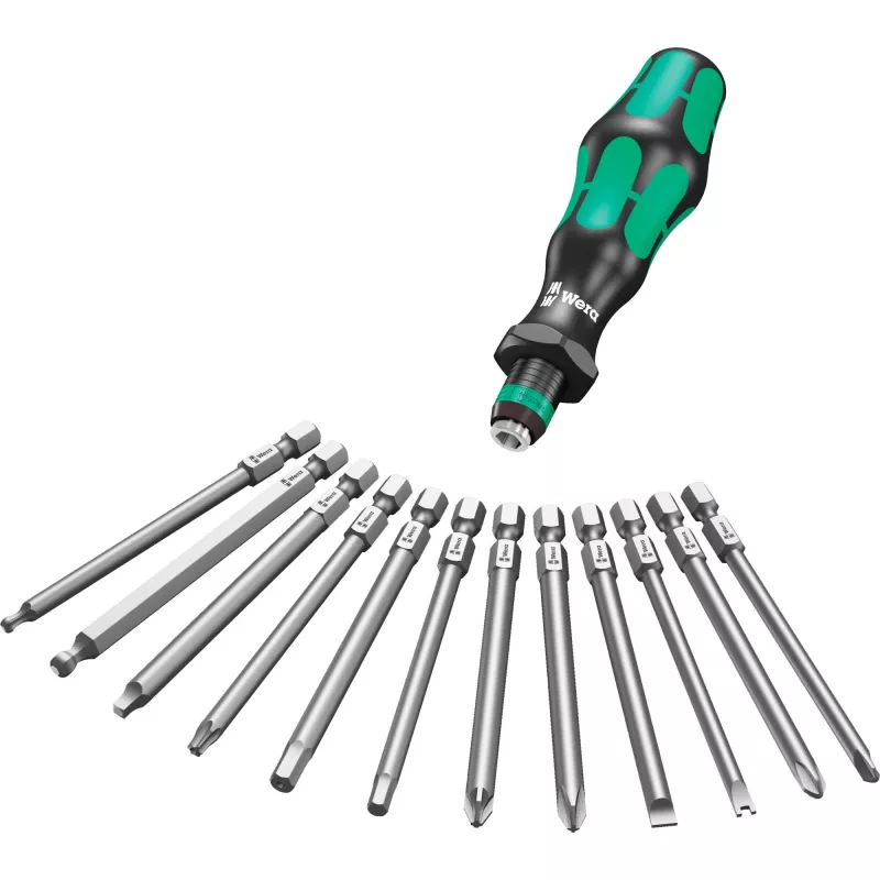 Wera 17 gabalu Kraftform Kompakt 60 uzgaļu komplekts, spraugu, Phillips, Pozidriv, TORX BO 05051042001