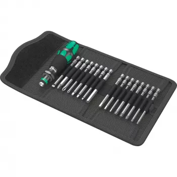 Wera 17 gabalu Kraftform Kompakt 60 uzgaļu komplekts, spraugu, Phillips, Pozidriv, TORX BO 05051042001