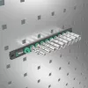 Wera 3/8 inch dziļo uzgriežņu atslēgu komplekts uz magnētiskās sliedes, 9 gab., metrisks, melns/zaļš | ITworkshop.lv