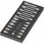 Wera 9723 Putuplasta ieliktnis Zyklop B 3/8 inch uzgriežņu un uzgaļu komplektam, 19 daļas