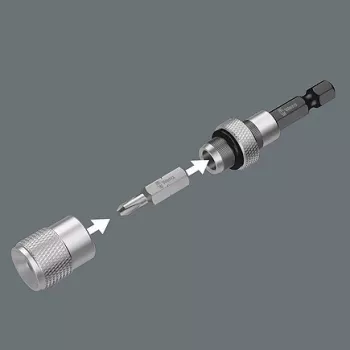 Wera Bit Set Bit-Check 10 Drywall 1, 10 daļas, Phillips PH 2, 25 mm, Rapidaptor ātrās atbrīvošanas turētājs, dziļuma ierobežotājs, torzijas uzgaļi