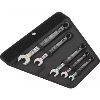 Wera Joker 6003 5 Imperial Set 1 uzgriežņu atslēgu komplekts, 5 gab., 5/16 collas–9/16 collas, hroma-molibdēna tērauds, niķeļa-hroma pārklājums, tekstila maciņš 05020240001