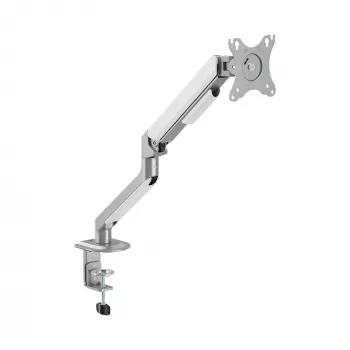 White Shark AKHENATEN I GMS-3209 Gāzes atsperes monitora roka – vienam monitoram 17–32 collas, 9 kg, VESA 75/100, skrūvējams/galda cauruma stiprinājums, melna