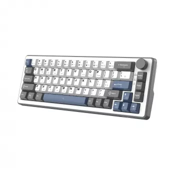 White Shark EXCALIBUR M mehāniskā tastatūra (GK-009251) ar Outemu Blue slēdžiem, RGB apgaismojumu, US izkārtojumu, balta