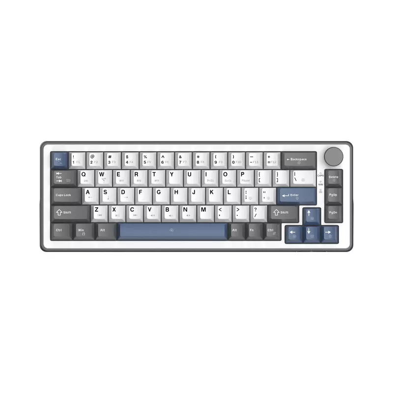 White Shark EXCALIBUR M mehāniskā tastatūra (GK-009251) ar Outemu Blue slēdžiem, RGB apgaismojumu, US izkārtojumu, balta