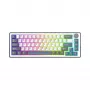White Shark EXCALIBUR M mehāniskā tastatūra (GK-009251) ar Outemu Blue slēdžiem, RGB apgaismojumu, US izkārtojumu, balta