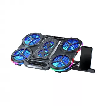 White Shark ICE STORM GCP-6 klēpjdatora dzesēšanas paliktnis, 2x125mm ventilatori, zils LED, USB, līdz 17 collām