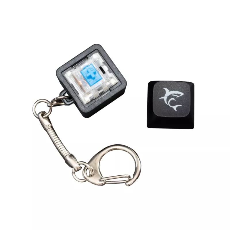 White Shark KEYCHAIN Promo melns mehāniskie slēdži