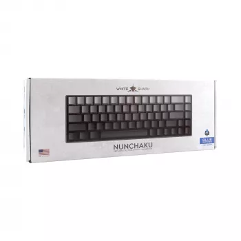 White Shark Nunchaku mehāniskā spēļu tastatūra TKL, Grey, Outemu Blue slēdži, RGB Hot-Swap, vadu USB