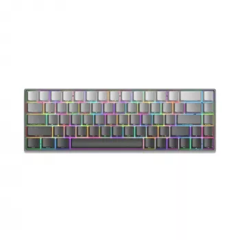 White Shark Nunchaku mehāniskā spēļu tastatūra TKL, Grey, Outemu Blue slēdži, RGB Hot-Swap, vadu USB