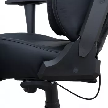 White Shark SPEEDWAY Gaming krēsls, melns PU ādas, 2D roku balsti, 180° atzveltne