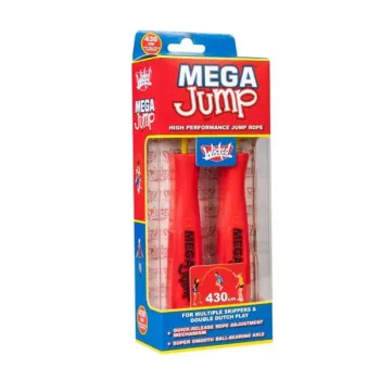 Wicked Vision Mega Jump Double Speed Lēkšanas Virve ar Gultņiem, Regulējama 2.8m PVC, Ergonomiski Rokturi, Bez Sapīšanās, Fitness un Double-Unders, Zila/Melna