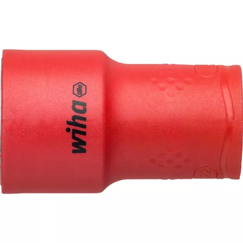 Wiha 43024 izolēts sprūdrata un uzgaļu komplekts, 1/2 collu piedziņa, 21 daļa, VDE sertificēts, sarkans/dzeltens