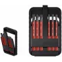 Wiha slimBit electric 45804 izolēts VDE skrūvgriežu uzgaļu komplekts, 6 gabali, sprauds, Phillips, Pozidriv, TORX, 75 mm
