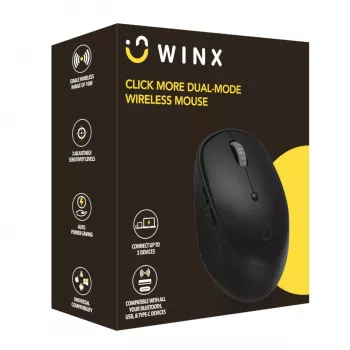 WINX CLICK More Dual-Mode bezvadu pele - Melna