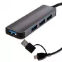 WINX CONNECT Simple USB/Type-C centrmezgls, 3x USB-A 5Gbps + USB-C PD 100W, Space Grey