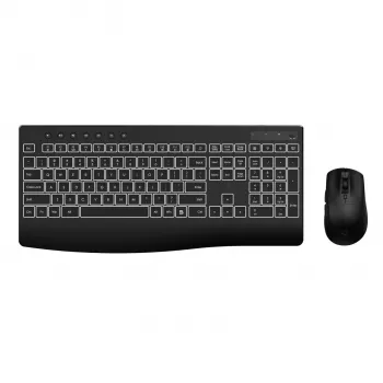 WINX DO Business Backlit vadu tastatūras un peles komplekts – pilna izmēra membrānas, varavīksnes LED, regulējams DPI, izturīgs pret šķidrumu, USB Plug & Play
