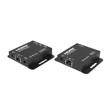 WINX LINK FAR 4K HDMI pagarinātājs pa vienu Cat5e/6/7 vadu līdz 60m ar IR pārraidi, HDCP 1.4, melns