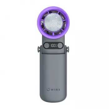 WINX MOVE Cool augsta ātruma rokas ventilators - 10 000 RPM, 3 ātrumi, USB-C uzlāde, 2000 mAh, balts