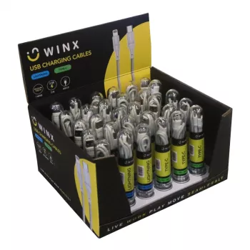 WINX USB uz Type-C|Lightning uzlādes kabelis 2-in-1 sadalītais kabelis 1.2m Melns