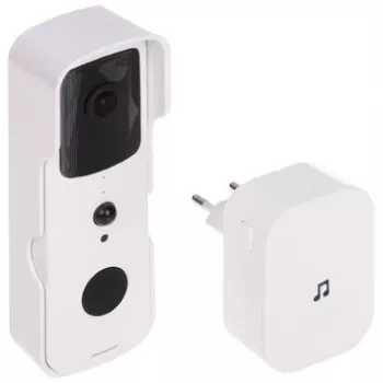 Bezvadu durvju zvans ar kameru ATLO V2 – 1080p Full HD, 166° platleņķa, IP65, divkārša barošana, Tuya Smart