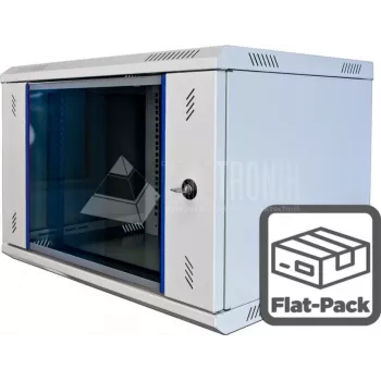 Wirewin WCAB PS2 600x450x4U sienas montāžas skapis, pelēks (RAL 7035), 19 inch, 4U, drošības stikla durvis WCAB PS2 600X450X4U B FP
