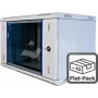 Wirewin WCAB PS2 600x450x4U sienas montāžas skapis, pelēks (RAL 7035), 19 inch, 4U, drošības stikla durvis WCAB PS2 600X450X4U B FP