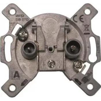 WISI DB07D Universāla cilpas caurejošā antenas kontaktligzda 5-2150 MHz 14 dB Iebūvējama