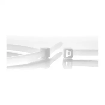 WKK PA66 dabīgas kabeļu savilcēji 100 x 2.5 mm, 100 gab., pašfiksējoši, UL94 V2