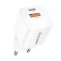 Wozinsky CMWCW 20W USB-C / USB-A sienas lādētājs - balts