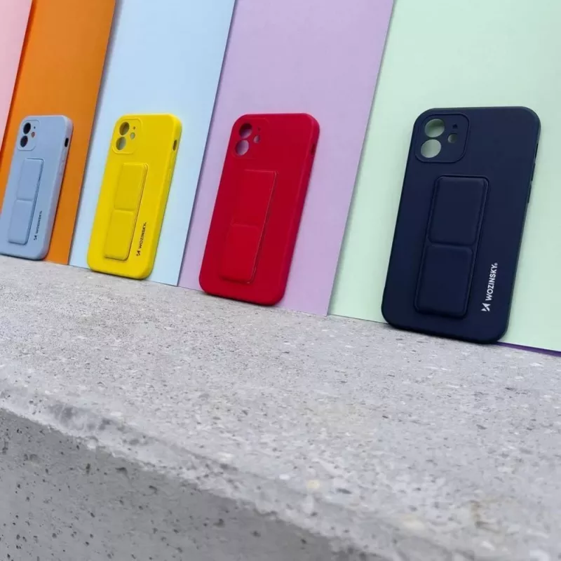 Wozinsky Samsung Galaxy S22 Plus futlāris ar statīvu, sarkanā krāsā
