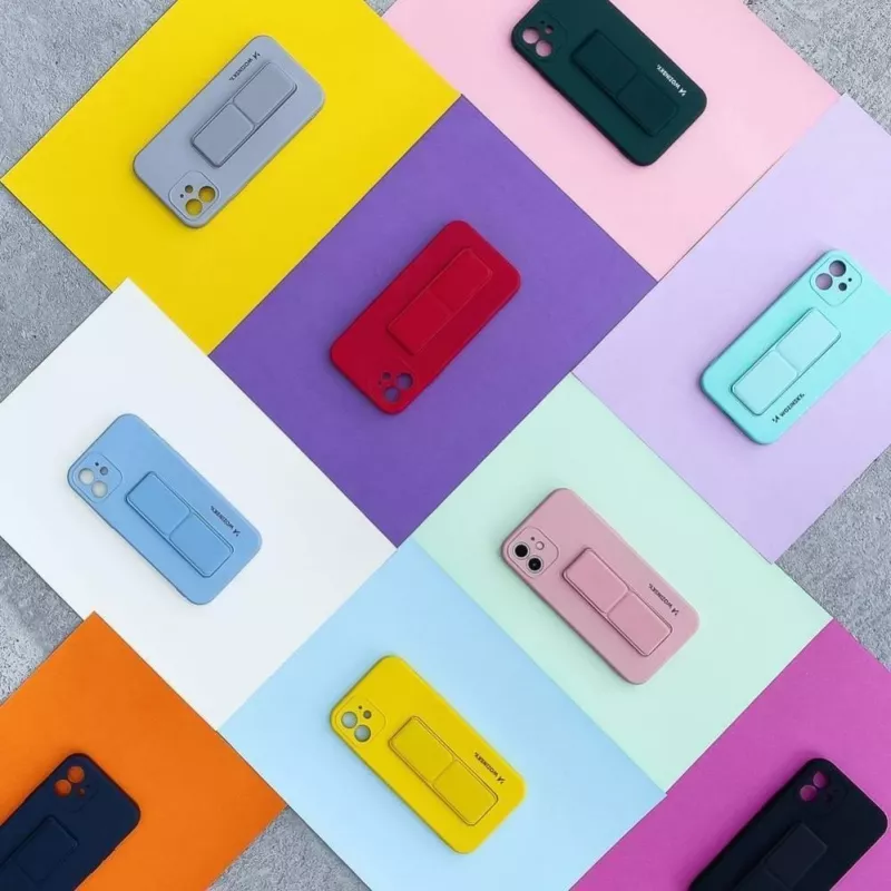 Wozinsky Samsung Galaxy S22 Plus futlāris ar statīvu, sarkanā krāsā
