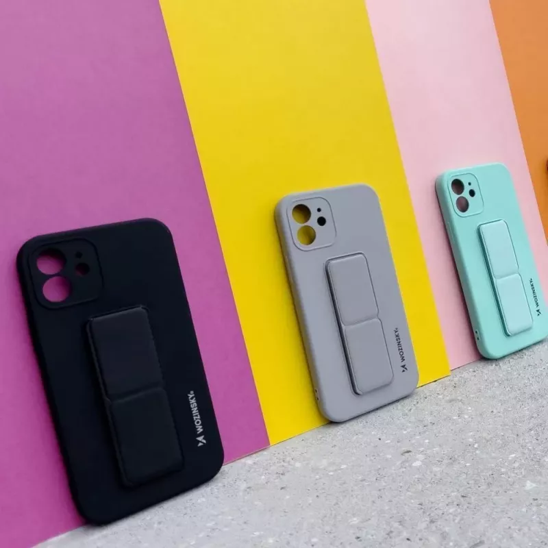 Wozinsky Samsung Galaxy S22 Plus futlāris ar statīvu, sarkanā krāsā
