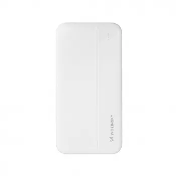 Wozinsky WPBWE1 10000 mAh portatīvais akumulators ar diviem USB portiem, baltā krāsā