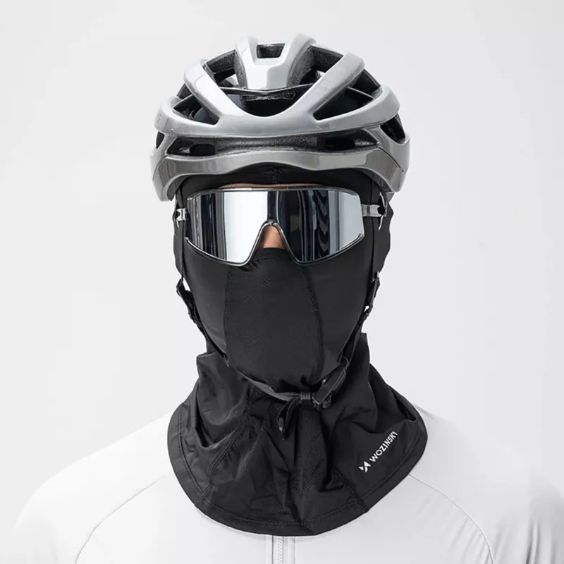 Wozinsky WKM-01B motobraucēja/riteņbraucēja sejas maska-balaklava, melna