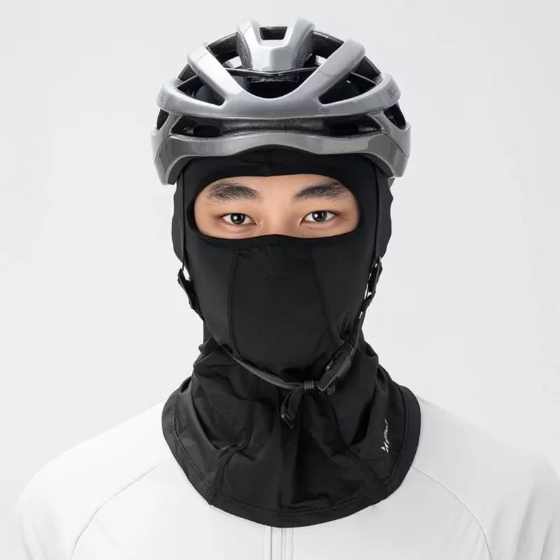 Wozinsky WKM-01B motobraucēja/riteņbraucēja sejas maska-balaklava, melna