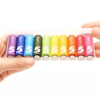 Xiaomi AA Rainbow sārma baterijas (10 gab.) – 1,5V LR6, 7 gadu derīguma termiņš