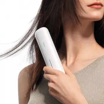 Xiaomi bezvadu matu taisnošanas birste 2600mAh USB-C 3 temperatūras režīmi 200°C jonu balta