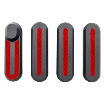 Xiaomi Side Covers with Reflective Stickers - Black/Red
