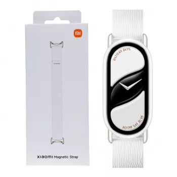 Xiaomi Smart Band 10 magnētiskā Kona ādas siksniņa - Glacier White