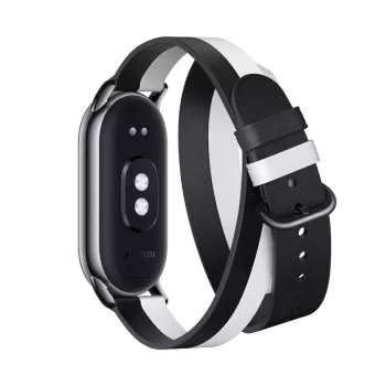 Xiaomi Smart Band 8 Divkāršā aptinuma siksniņa - melna un balta