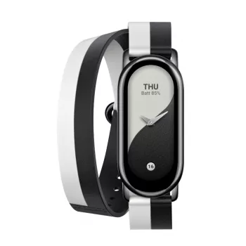 Xiaomi Smart Band 8 Divkāršā aptinuma siksniņa - melna un balta