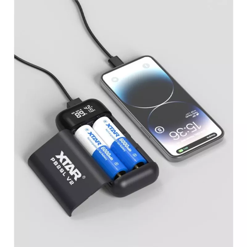 XTAR PB2SLV2 18650 akumulatoru lādētājs